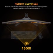 KOORUI 25 FHD Gaming Monitor, 240Hz 1080p Curved Monitor, Adaptive G-Sync, New, G2511XC