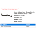 thumbnail image 2 of Lower Radiator Hose - Compatible with 2009 - 2012 Ford Escape 3.0L V6 2010 2011, 2 of 2