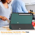 thumbnail image 7 of ELEHOLD Case for Samsung Galaxy Tab S10 FE+, Slim Stand Protective Case with S Pen Holder, Auto Sleep/Wake PU Leather Folio Cover,Darkgreen, 7 of 7