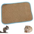thumbnail image 4 of HEVIRGO Summer Pet Rabbit Hamster Straw Sleeping Cushion Bed Mat Breathable Cooling Pad, 4 of 8