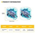 thumbnail image 3 of Jeiento Sea Turtle Car Windshield Sun Shade Tie Dye Car Windshield Sunshade Keep Your Vehicle Cool UV Sun and Heat Reflector 2 Pcs Interior Automotive Accessories Protector Fit for SUV Van Truck, 3 of 7