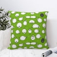 thumbnail image 4 of Pofeuu Funny Sheep Doing Yoga Print Double-sided plush pillowcase Square Throw Pillow Covers Pillows Cover for Living Room Bedroom Sofa Couch Cushion Cover（No pillow core）-22"x22", 4 of 7