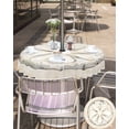 thumbnail image 5 of nqOlkjepod Sand Dollar Coastal Outdoor Tablecloth with Umbrella Hole & Zipper, Summer Beach Beige Sea Round Table Cover 54 Inch, Dining Waterproof Table Cloth Protector for Patio/Party/Picnic, 5 of 7
