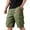 Army Green, variant on Men's Loose Bermuda Cargo Shorts North American Flag Graphic Elastic Drawstring Waist Secure Zipper Pockets Lightweight Street BBQ Summer Daily Clothes Dark Gray 3xL