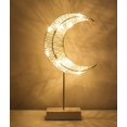 thumbnail image 2 of Jinsinto Decorative Table Lamp, Battery Powered Christmas Moon Desk Lamp, Winding Thread Warm LED Crescent Light, 2 of 5