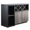 thumbnail image 4 of Elm Buffet Credenza Bar with Wine Rack, Distressed Gray, 4 of 7