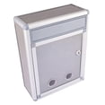 thumbnail image 2 of Buzón con cerradura de llave, buzón montado en la pared exterior, caja de entrega de llaves duradera a prueba de herrumbre, gran capacidad para sobres Frente abierto, 2 of 8