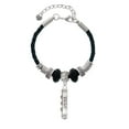thumbnail image 2 of Delight Jewelry Silvertone Best Friends Forever Bar Lil Sister Celtic Knot Leather Bead Bracelet, 7"+2" Extender, 2 of 4