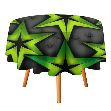 

Colored Geometric Patterns Petals Leaves Household Circular Tablecloth Durable Easy to Clean Fashionable Design