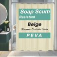 thumbnail image 1 of AmazerBath Forro para cortina de ducha, 72 x 72, forro transparente para cortina de ducha, forro de plástico impermeable, linda cortina de ducha ligera de PEVA para baño con 3 imanes y 12 ojales de me, 1 of 4