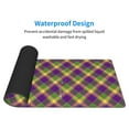 thumbnail image 3 of Rocae Mardi Gras Plaid for Gaming Mouse Pad, Mouse Pad Large, Office Computer Keyboard Mousepad, Keyboard and Mouse Pad with Stitched Edges,31.5 x 11.8 in, 3 of 5