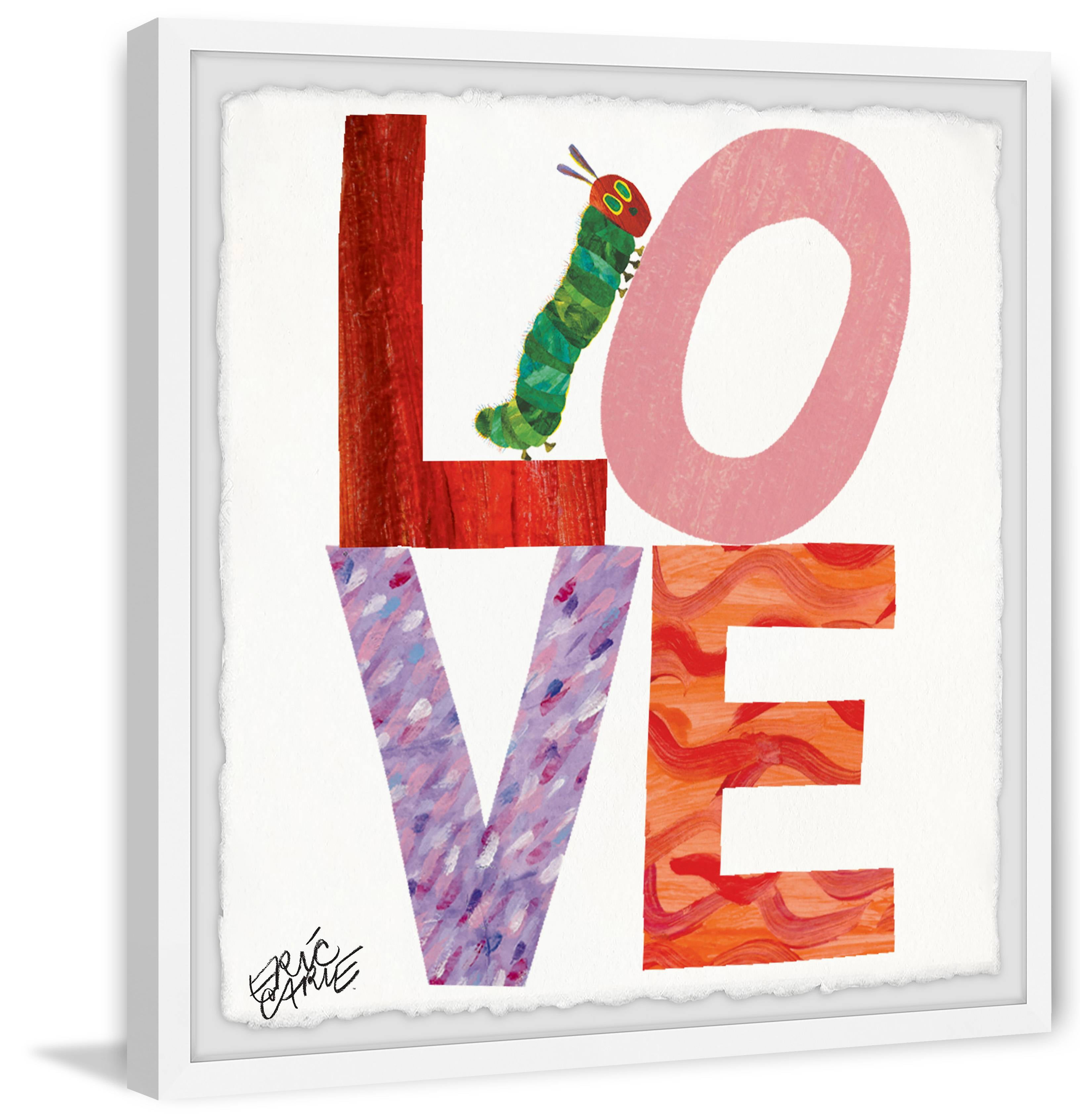 Marmont Hill Love Caterpillar By Eric Carle Framed Wall Art, 32.00" x 1.50"