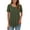Army Green, variant on FOLUNSI Womens Plus Size Tops Short Sleeve Shirts Blouses Lace Pleated Tunic Tops M-4XL
