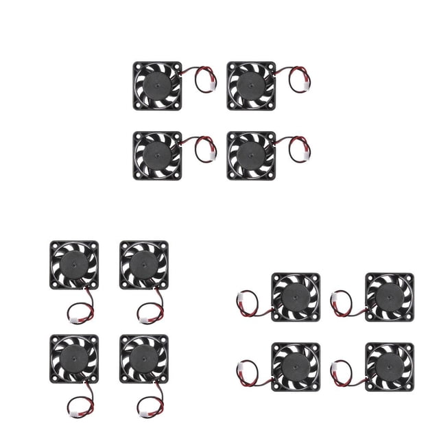 12PCS 12V 2Pin 40mm 4cm Ventilador Enfriador de Computadora Silencioso Ventilador de Enfriamiento PC Sunnimix Ventilador de computadora de escritorio