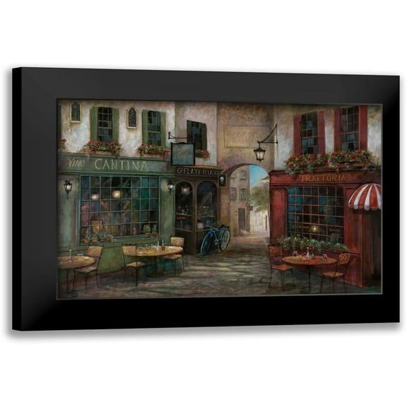 Manning, Ruane 14x11 Black Modern Framed Museum Art Print Titled - Courtyard Ambiance