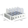 thumbnail image 5 of CLEVER BRIGHT Smart USB Charging Dock Station 4 USB 5V/ 4.1A Max Desktop Charger Stadnd for iPhone, iPad, Ect. CST004, White, 5 of 5