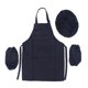 thumbnail image 1 of EeaseMX Juego de 3 piezas Chef Set completo de cocina para niños Juego de platillos con gorro de cocinero Delantal manga de cocina para niños Juego de cocina (Negro, L), 1 of 7