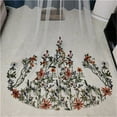 thumbnail image 4 of Colored Floral Embroidered Wedding Veil - Long Cathedral Tulle Bridal Veil with Metal Comb, 4 of 6