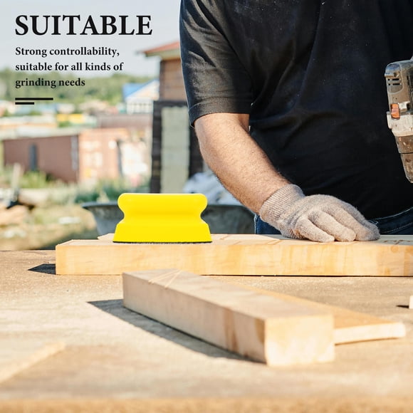 Raindrops Versatile Yellow Manual Sanding Block for Auto Body and Wood Finishing Tasks
