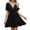 Black, variant on EASYBRAUS Women V Neck Summer A Line Dress Loose Fit Elastic Waist Casual Midi Dress