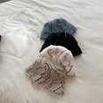 thumbnail image 5 of CoCopeaunts INS Japanese Lamb Wool Bucket Hat Irregular Stripes Warm Fisherman Hat Autumn and Winter Korean Fashion Plush Basin Gorros, 5 of 8