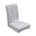 thumbnail image 4 of KeirienCC Chair Covers for Dining Room,Stretch Chair Slipcovers for Decor Seat, Protector Armless Removable Washable Elastic Dinner Universal Spandex Solid Chair Slip Cover(Light Gray,17.7"-21.6"), 4 of 5