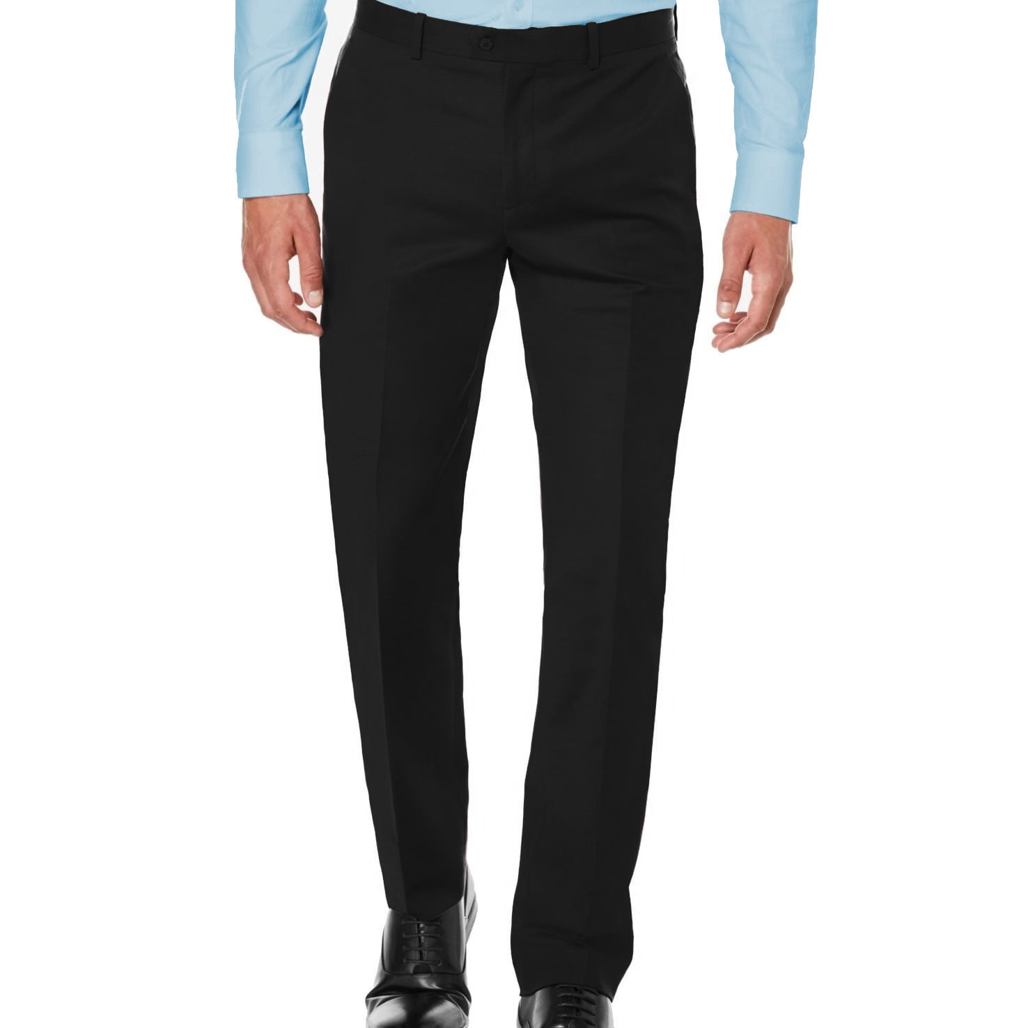 Maximos USA Men's Premium Slim Fit Dress Pants Slacks Flat Front Black ...