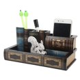 thumbnail image 4 of Book Shaped Pen Holder, Unique Pen Holder 4 Compartments Density Board For Bar ANGGREK Otros, 4 of 8