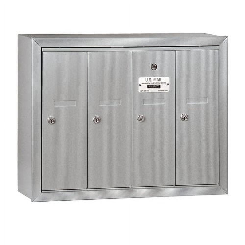 Salsbury Industries 3504SSU Vertical Mailbox - 4 Doors - Sandstone - Surface Mounted - USPS Access