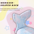 thumbnail image 5 of Guyou Mermaid Swivel Chair for Kids Ages 5-12 - Adjustable Height Children's Chair with Faux Fishtail Back & Rollers - Study/Dressing Desks Chairs for Bedroom, Coral Blue, 5 of 7