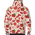 thumbnail image 3 of Bingfone Tomatoes Men's Drawstring Hoodie Long Sleeve Pocket Sweatshirts-3X-Large, 3 of 6