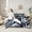 Black White, variant on Homewish Cartoon Soccer Graffiti Twin Bedding Sets 7-Piece, Black White Honeycomb Abstract Bedding Comforter Set, Sports Lover Reversible Sheet Sets, Super Cozy Room Decor
