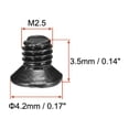 thumbnail image 3 of Uxcell M2.5 x 3.5mm Phillips Screw Fastener Black Zinc Plated 150 Pack, 3 of 5