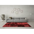 thumbnail image 3 of Ahgly Company Machine Washable Indoor Rectangle Patchwork Red Transitional Area Rugs, 5' x 8', 3 of 4