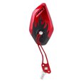 thumbnail image 4 of Espejos laterales de gran angular, espejo de motocicleta, 1 par de 8 mm 10 mm Scooter universal de motocicleta Patrón de llama de aluminio Espejos retrovisores laterales(rojo) Amonsee No, 4 of 6