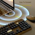 thumbnail image 4 of Combos de teclado y ratón Links9+ Retro Wireless Coffee, 4 of 6