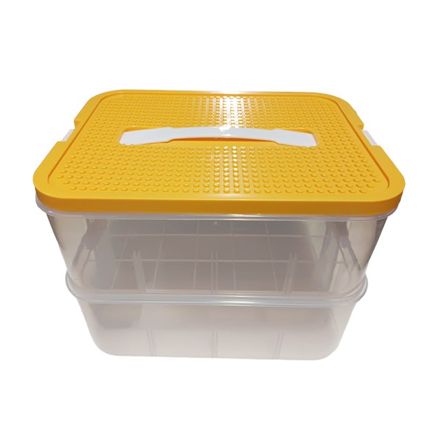 ziyahi Stacking Boxes For Efficient Storage And Clutter-free Spaces Large Storage lemon-yellow 2 without partition