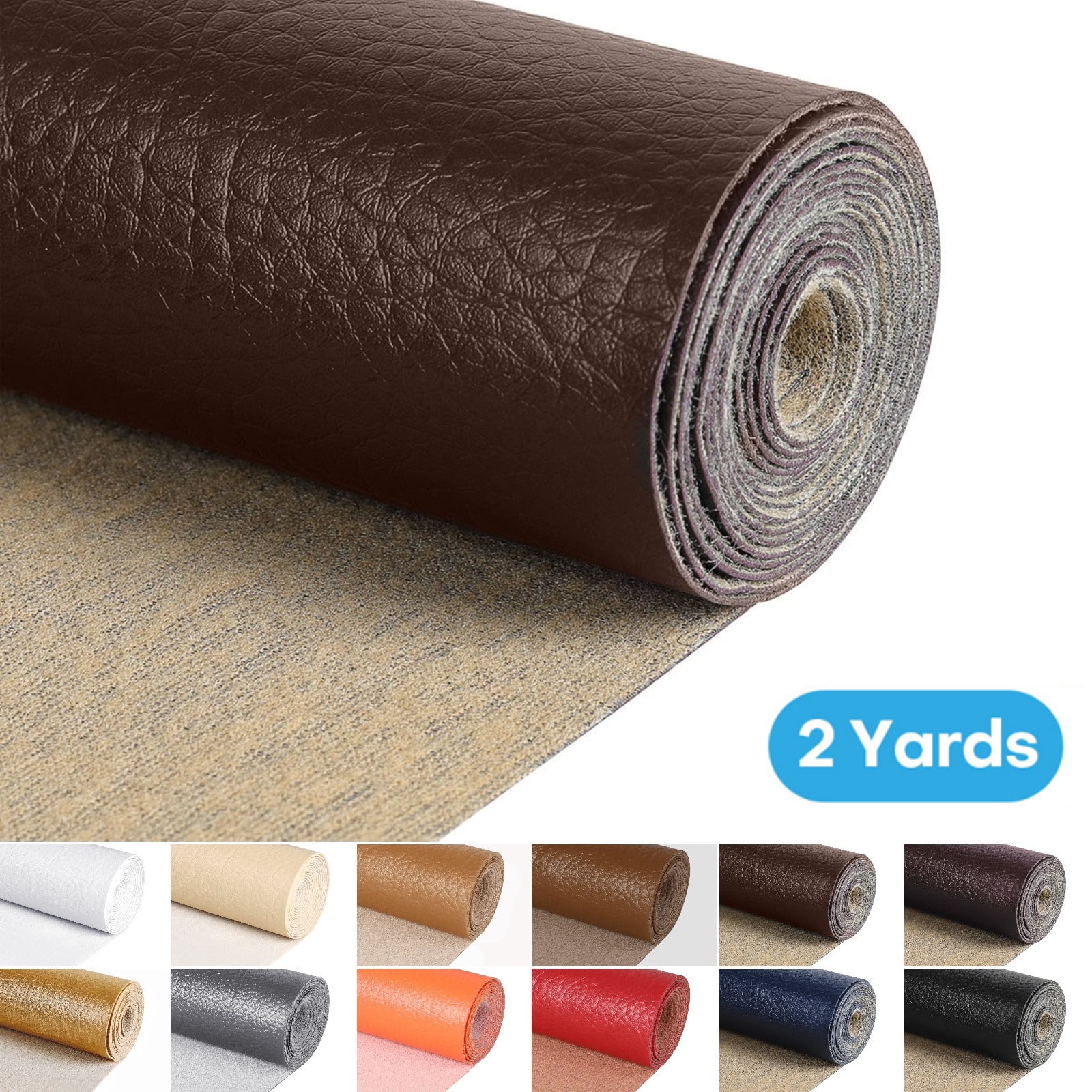 Burlapfabric.com Brown Faux Leather Fabric Upholstery Vinyl 54 Inches Wide  Sold by The Yard