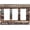 Family Home Brown Wood Quote Word, variant on Red Grey Black Gray White Geometric 2-Gang Double Duplex Receptacle Outlet Cover Wall Plate, Abstract Art Decorative Colored Geometry Modern Mid Century Two Gang Electrical Outlet Light Switch Cover