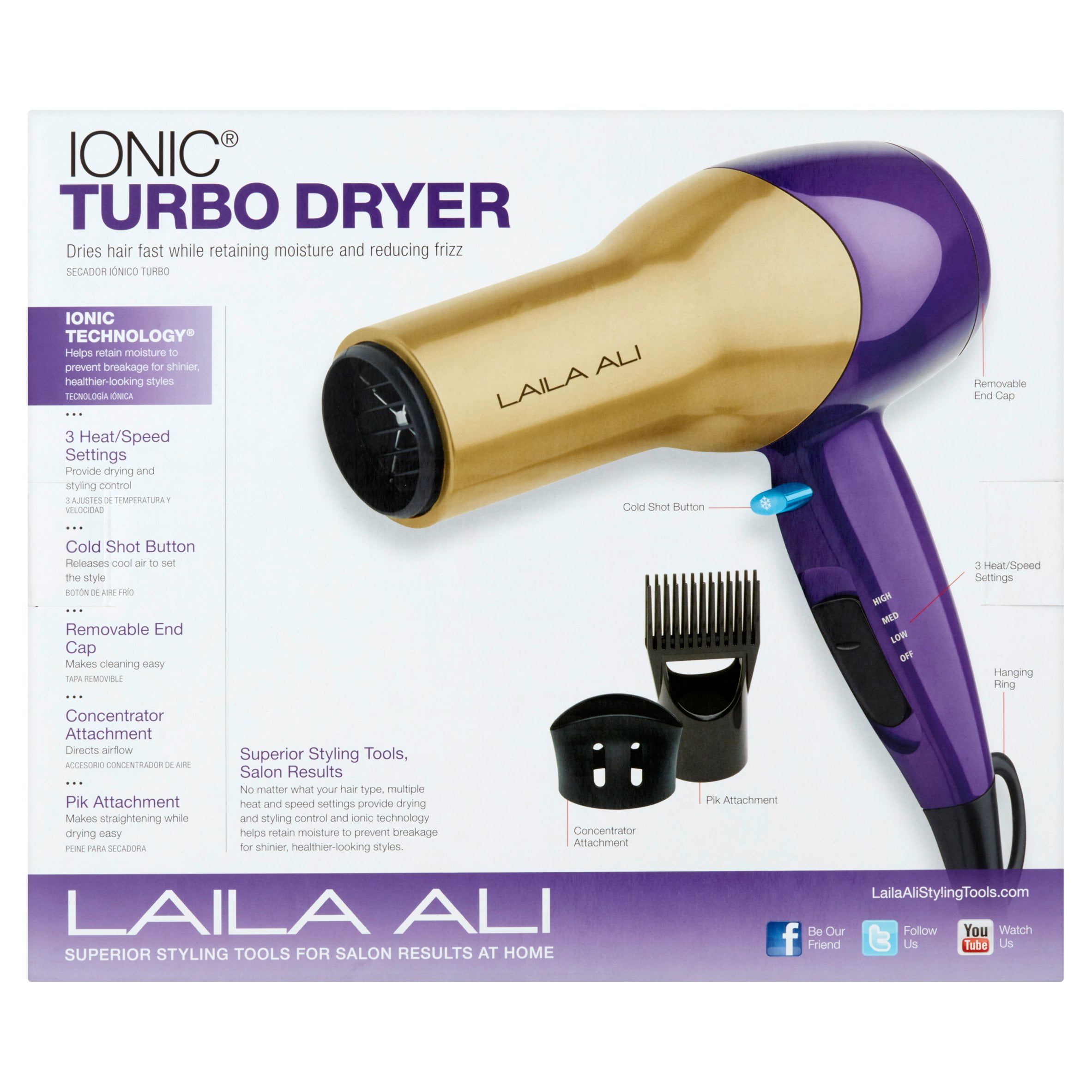 Laila Ali Ionic Turbo Dryer Walmart