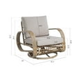 thumbnail image 6 of Ulax Furniture Indoor/Outdoor Aluminum Swivel Club Chairs With Olefin Cushions (Set Of 2), 6 of 8