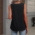 thumbnail image 6 of Kixjoy Tank Tops for Women Loose Fit V Neck Tank Top Sleeveless Fashion Pleated Tunic Tops Vacation Basic Lounge Soft Womens Summer Tops, Black L, 6 of 6