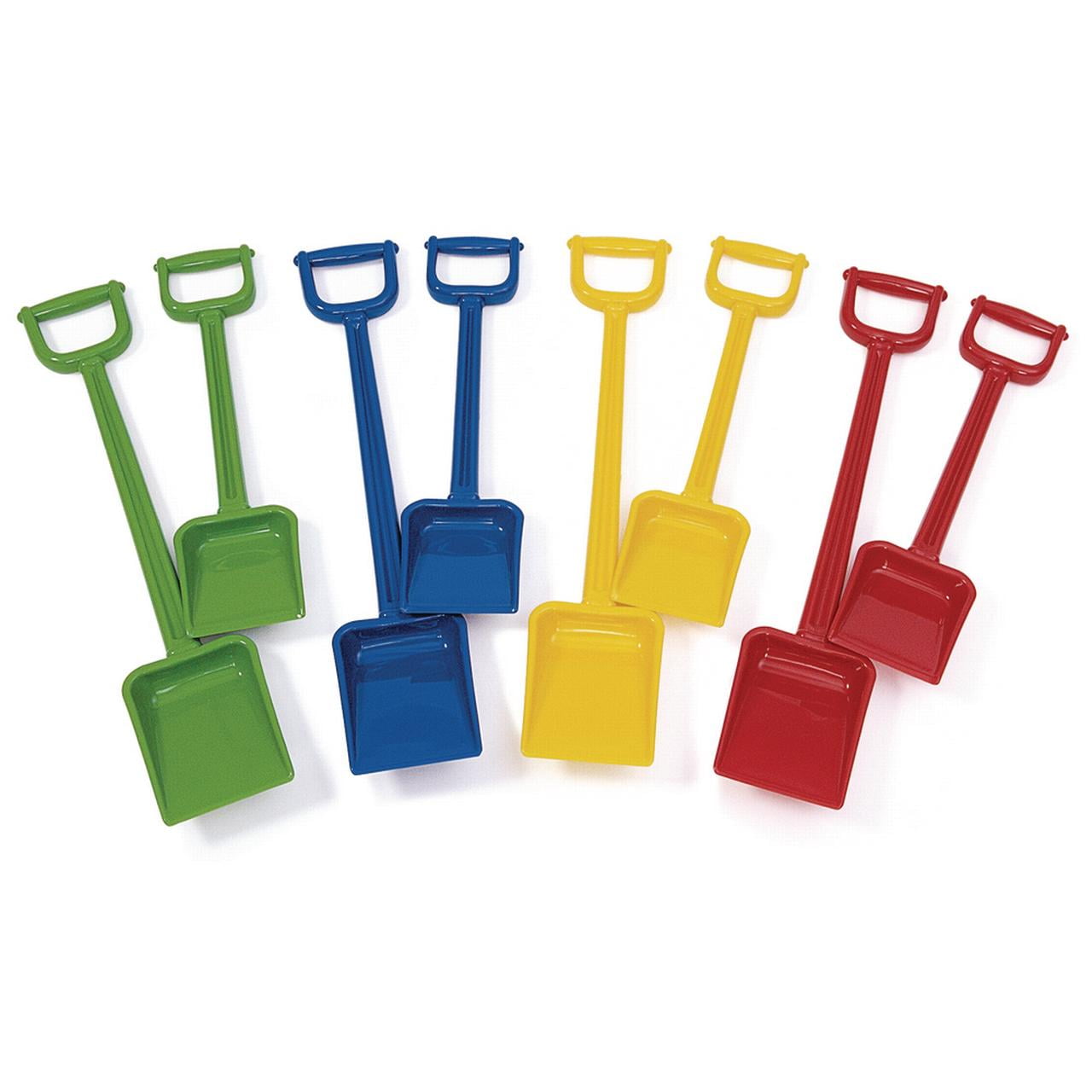 Excellerations Large and Extra Large Sand Shovels, Plastic, Set of 8