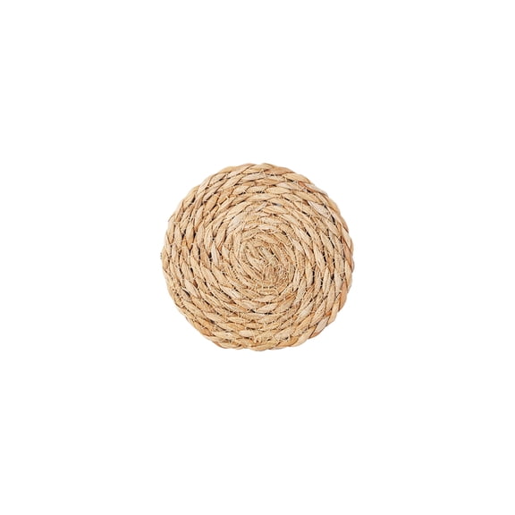 Round Woven Rattan Placemats,Natural Hand-Woven Water Hyacinth Placemats,Farmhouse Weave Place Mats,Rustic Braided Wicker Table Mats Harlik