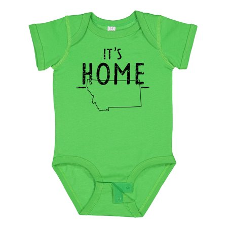 

Inktastic It s Home- State of Montana Outline DIstressed Text Gift Baby Boy or Baby Girl Bodysuit