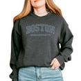 thumbnail image 2 of Embroidered Boston Massachusetts - Women's Graphic Sweatshirt, 2 of 14