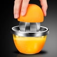 thumbnail image 4 of XKHZJL Stainless Steel Robust Hand Juicer Reamer Rotation Press with Strainer＆Bowl, Citrus Lemon Orange Grapefruit Juicer Manual Squeezer, Pour Spouts, Dishwasher Safe, Easy to Clean, 4 of 9