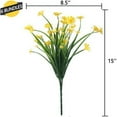 thumbnail image 3 of Sinhoon 4 Bundles Artificial Daisy Mums Flowers Outdoor Fake Flowers for Decoration No Fade Faux Plastic Flower Garden Porch Window Box Décor (Yellow), 3 of 8