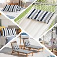 thumbnail image 6 of Navy Blue Gray Striped Small Pillow Covers, Farmhouse Stripe Art Soft Breathable Throw Pillow Cases with Invisible Zipper, Decorative Pillowcase Pillows Protectors for Sofa Bed Chair 12"x20", 6 of 9