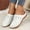 White, variant on CFLVAEK Closed Toe Sandals Women Wide Width Arch Support Sandals Shoes Breathable Hollow Out Sandals Comfort Slip On Platform Slides Size 9.5